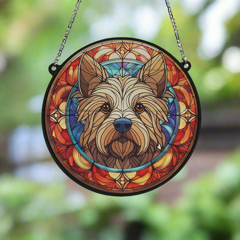 Cairn Terrier Stained Glass Effect Suncatcher